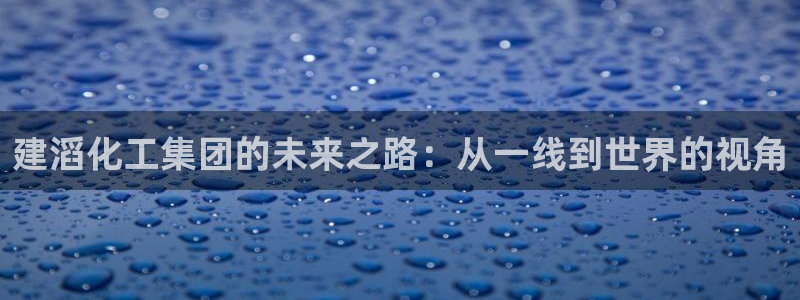 球盟会官方登录平台：建滔化工集团的未来之