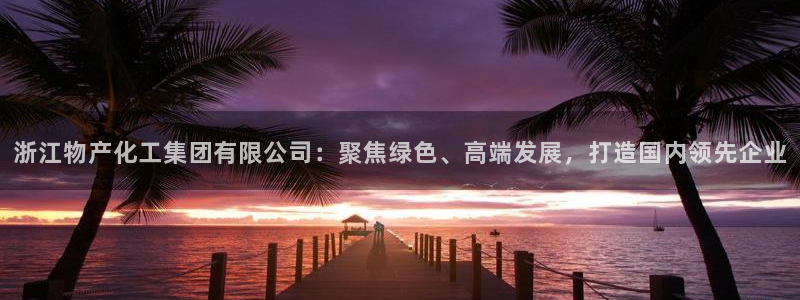 球盟会App：浙江物产化工集团有限公司：聚焦绿色、高端发展，