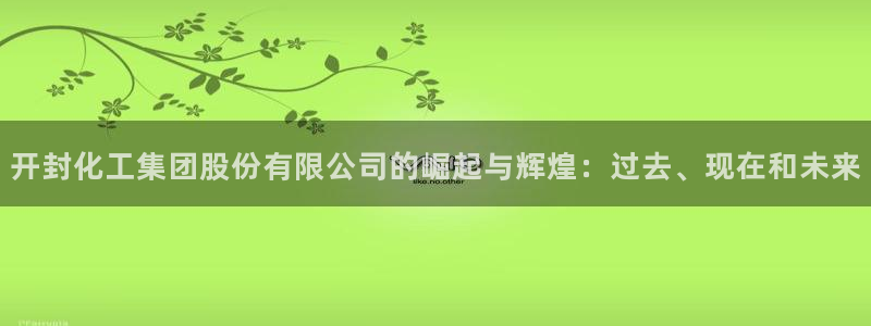 球盟会贴吧：开封化工集团股份有限公司的崛起与辉煌：过去、现在