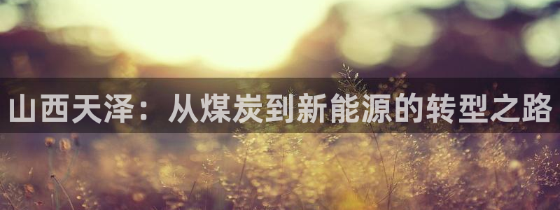 球盟会吧：山西天泽：从煤炭到新能源的转型